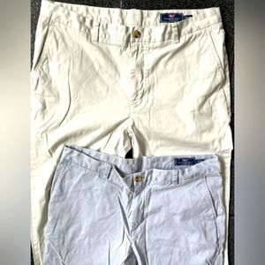 Vineyard Vines Breaker chinos Pants 36/34 blue cream bundle lot 2 pairs
